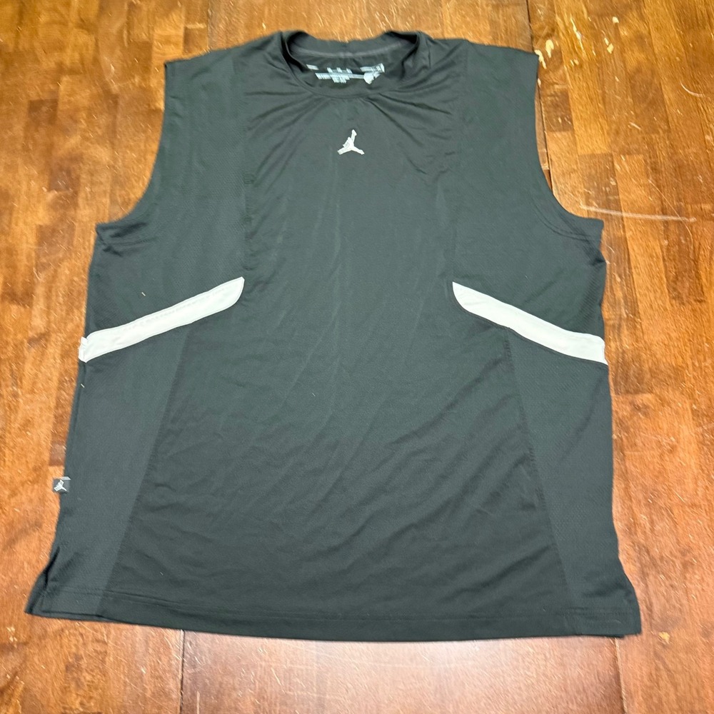 Air Jordan Sleeveless Shirt Men XXL Black Dri-Fit Training Basketball Tank